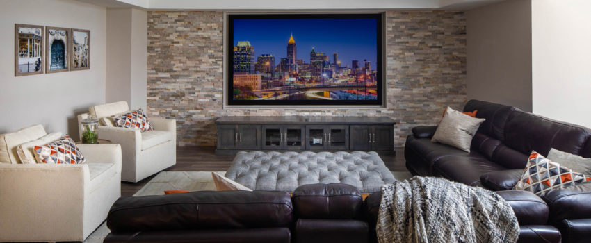 Basement Media Room Design Marietta